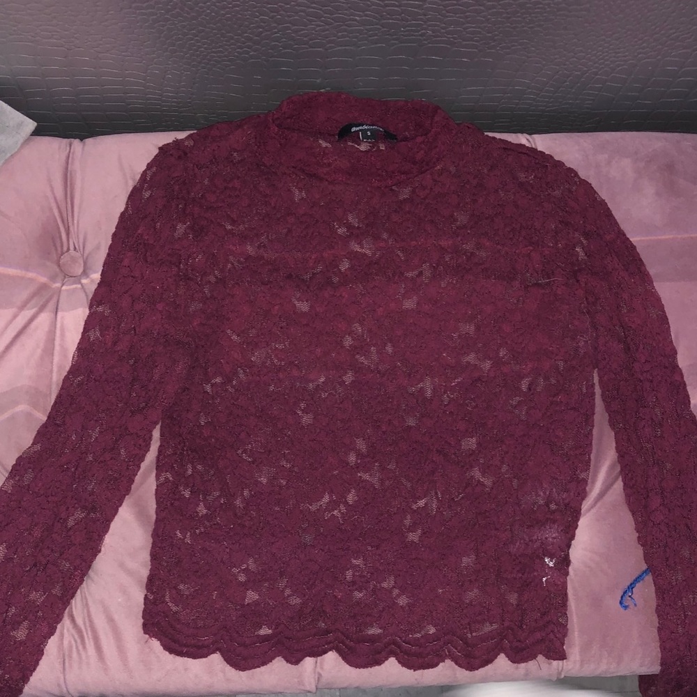 Mesh long sleeve top